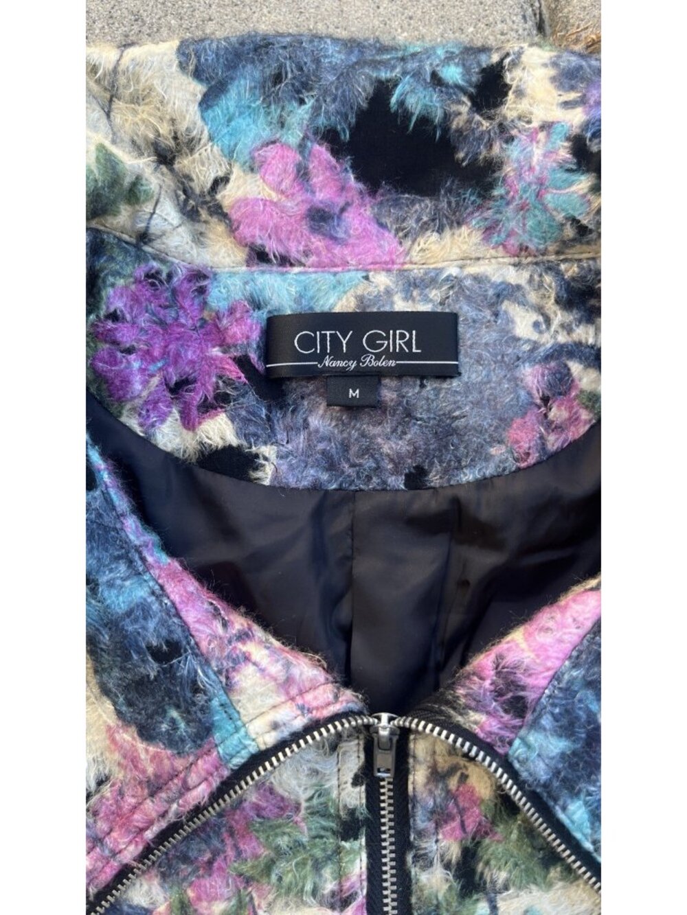 Vintage City Girl Nancy Bolen Fuzzy Floral Jacket - Picture 5 of 15